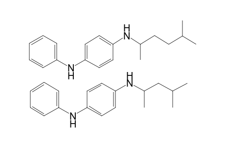 n-(1,3-dimethylbutyl)- and n-(1,4-dimethylpentyl)-n'-phenyl-p-phenylenediamine (6 ppd/7ppd1:1)