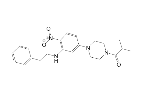 5-(4-isobutyryl-1-piperazinyl)-2-nitro-N-(2-phenylethyl)aniline