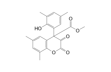 6,8-dimethyl-2,3-dioxo-4-(2-hydroxy-3,5-xylyl)-4-chromancarboxylic acid, methyl ester