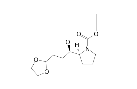 TERT.-BUTYL-(2S)-2-[(1R)-3-(1,3-DIOXOLAN-2-YL)-1-HYDROXYPROPYL]-TETRAHYDROPYRROLE-1-CARBOXYLATE