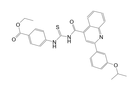 ethyl 4-{[({[2-(3-isopropoxyphenyl)-4-quinolinyl]carbonyl}amino)carbothioyl]amino}benzoate