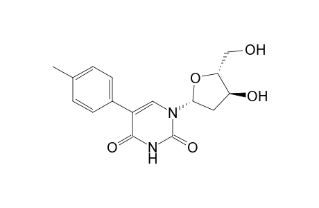 1-[(2R,4S,5R)-4-hydroxy-5-(hydroxymethyl)-2-oxolanyl]-5-(4-methylphenyl)pyrimidine-2,4-dione