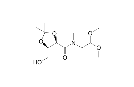 (4R,5R)-N-(2,2-dimethoxyethyl)-5-(hydroxymethyl)-N,2,2-trimethyl-1,3-dioxolane-4-carboxamide