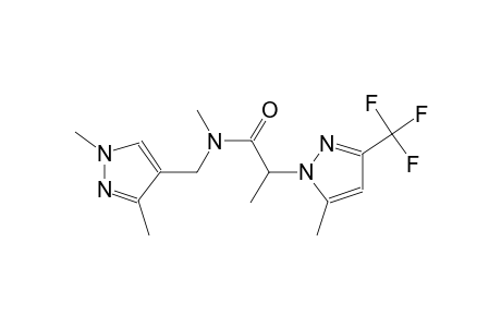 N-[(1,3-dimethyl-1H-pyrazol-4-yl)methyl]-N-methyl-2-[5-methyl-3-(trifluoromethyl)-1H-pyrazol-1-yl]propanamide