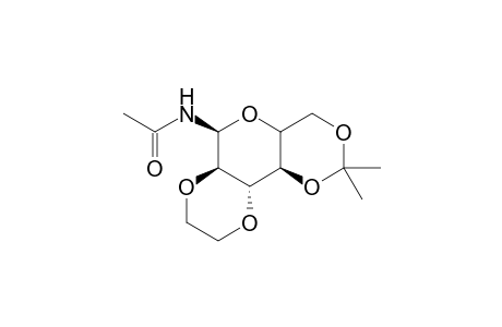 Acetamide, N-[2,3-O-1,2-ethanediyl-4,6-O-(1-methylethylidene)-.alpha.-D-glucopyranosyl]-