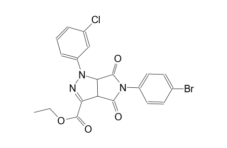 ethyl 5-(4-bromophenyl)-1-(3-chlorophenyl)-4,6-dioxo-1,3a,4,5,6,6a-hexahydropyrrolo[3,4-c]pyrazole-3-carboxylate