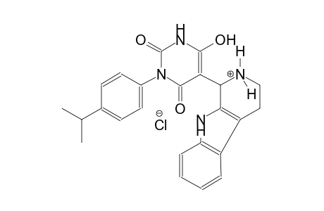 1-[6-hydroxy-3-(4-isopropylphenyl)-2,4-dioxo-1,2,3,4-tetrahydro-5-pyrimidinyl]-2,3,4,9-tetrahydro-1H-beta-carbolin-2-ium chloride