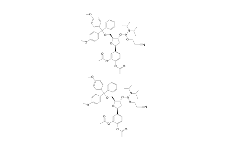 DI-O,O'-ACETYL-4-[1,2-DIDEOXY-5-O-(4,4'-DIMETHOXYTRITYL)-BETA-D-RIBOFURANOS-1-YL]-CATECHOL-3'-O-(2-CYANOETHYL-N,N-DIISOPROPYL)-PHOSPHORAMIDITE