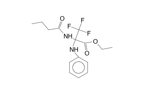 Ethyl 2-anilino-2-butyramido-3,3,3-trifluoropropionate