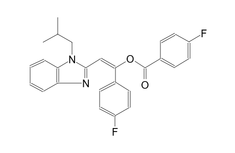 benzoic acid, 4-fluoro-, (E)-1-(4-fluorophenyl)-2-[1-(2-methylpropyl)-1H-benzimidazol-2-yl]ethenyl ester