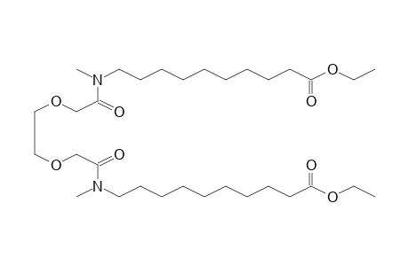 10-[[2-[2-[2-[(10-ethoxy-10-keto-decyl)-methyl-amino]-2-keto-ethoxy]ethoxy]acetyl]-methyl-amino]capric acid ethyl ester