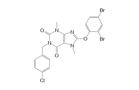 1-(4-chlorobenzyl)-8-(2,4-dibromophenoxy)-3,7-dimethyl-3,7-dihydro-1H-purine-2,6-dione