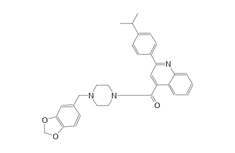 4-{[4-(1,3-benzodioxol-5-ylmethyl)-1-piperazinyl]carbonyl}-2-(4-isopropylphenyl)quinoline