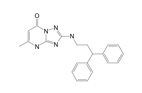 7-METHYL-3,3-DIPHENYLPROPYLAMINO-1,2,4-TRIAZOLO-[1,5-A]-PYRIMIDIN-5(8H)-ONE
