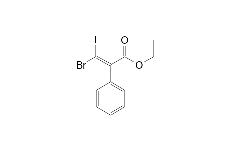 3-Bromo-3-iodo-2-phenylacrylic acid ethyl ester