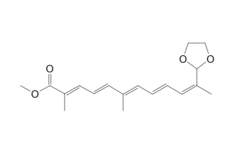 2,4,6,8,10-Dodecapentaenoic acid, 11-(1,3-dioxolan-2-yl)-2,6-dimethyl-, methyl ester, (all-E)-