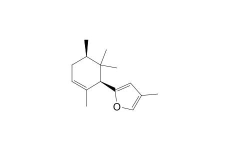 Furan, 4-methyl-2-(2,5,6,6-tetramethyl-2-cyclohexen-1-yl)-, cis-