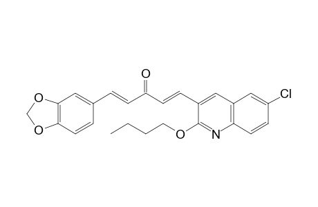 (1E,4E)-1-(Benzo[d][1,3]dioxol-5-yl)-5-(2-butoxy-6-chloroquinolin-3-yl)penta-1,4-dien-3-one