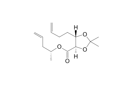 (4R,5S)-5-(But-2'-enyl)-2,2-dimethyl-1,3-dioxolane-4-carboxylic acid - [1R}-1'-Methylbut-3'-enyl ester