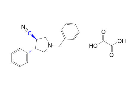 trans-1-benzyl-4-phenyl-3-pyrrolidinecarbonitrile, oxalate(1:1)