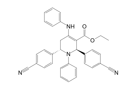 Ethyl anti-2,6-bis(4-cyanophenyl)-1,2,5,6-tetrahydro-1-phenyl-4-(phenylamino)pyridine-3-carboxylate