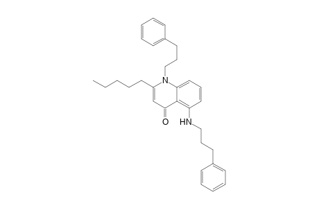 2-Pentyl-1-(3-phenylpropyl)-5-[(3-phenylpropyl)amino]quinolin-4(1H)-one