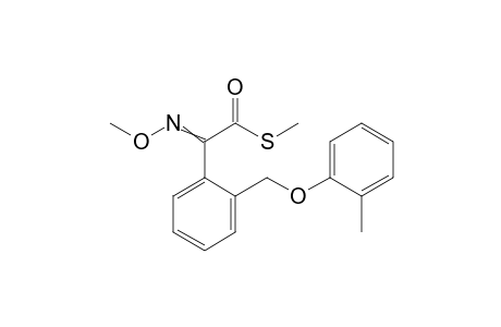 Benzeneethanethioic acid, alpha-(methoxyimino)-2-[(2-methylphenoxy)methyl]-, S-methyl ester
