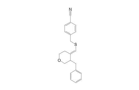 (E)-3-Benzyl 4-[(4-cyano-.alpha.-tolylthio)methylidene]pyran