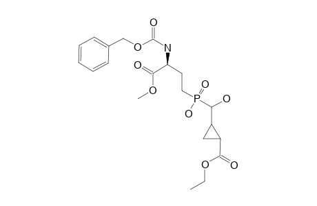 ETHYL_(3-S)-2-[(((3-(N-BENZYLOXYCARBONYL)-AMINO-3-METHOXYCARBONYL)-PROPYL)-(HYDROXY)-PHOSPHINYL)-HYDROXYMETHYL]-CYCLOPROPAN-1-CARBOXYLATE
