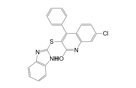 3-(1H-benzimidazol-2-ylsulfanyl)-7-chloro-4-phenyl-2-quinolinol