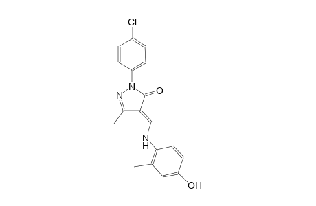 3H-pyrazol-3-one, 2-(4-chlorophenyl)-2,4-dihydro-4-[[(4-hydroxy-2-methylphenyl)amino]methylene]-5-methyl-, (4E)-