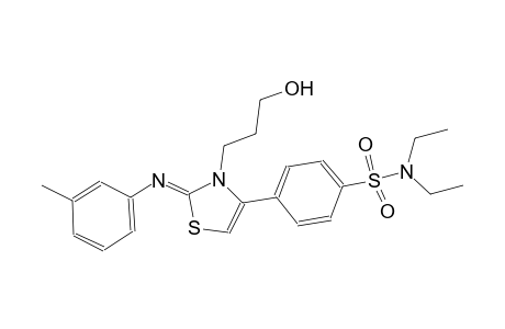 N,N-diethyl-4-{(2Z)-3-(3-hydroxypropyl)-2-[(3-methylphenyl)imino]-2,3-dihydro-1,3-thiazol-4-yl}benzenesulfonamide