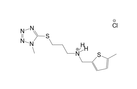 3-[(1-methyl-1H-tetraazol-5-yl)sulfanyl]-N-[(5-methyl-2-thienyl)methyl]-1-propanaminium chloride
