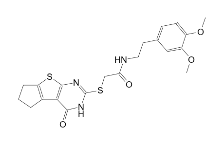 N-[2-(3,4-dimethoxyphenyl)ethyl]-2-[(4-oxo-3,5,6,7-tetrahydro-4H-cyclopenta[4,5]thieno[2,3-d]pyrimidin-2-yl)sulfanyl]acetamide