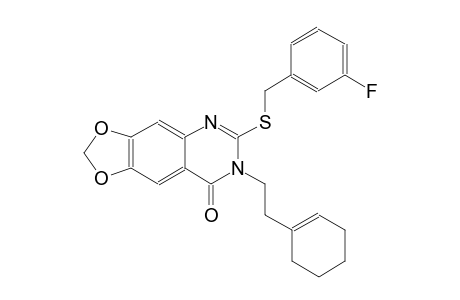 [1,3]dioxolo[4,5-g]quinazolin-8(7H)-one, 7-[2-(1-cyclohexen-1-yl)ethyl]-6-[[(3-fluorophenyl)methyl]thio]-