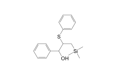 Benzenemethanol, .alpha.-[1-(phenylthio)-2-(trimethylsilyl)ethyl]-, (R*,S*)-