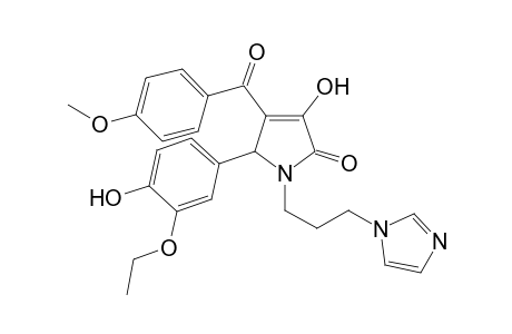 5-(3-Ethoxy-4-hydroxy-phenyl)-3-hydroxy-1-(3-imidazol-1-yl-propyl)-4-(4-methoxy-benzoyl)-1,5-dihydro-pyrrol-2-one