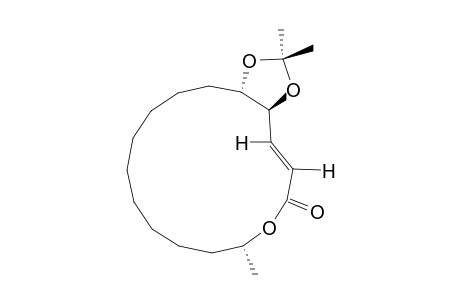 (2E,4S,5S,15R)-4,5-(ISOPROPYLIDENDIOXY)-HEXADEC-2-EN-15-OLIDE