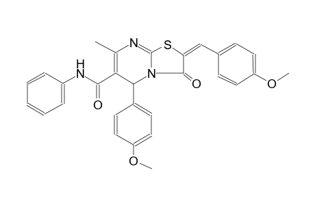 (2E)-3-keto-5-(4-methoxyphenyl)-7-methyl-2-p-anisylidene-N-phenyl-5H-thiazolo[3,2-a]pyrimidine-6-carboxamide