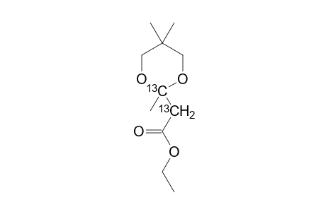 [2-(13)C]Ethyl 2-(2,5,5-[2-13C]trimethyl-1,3-dioxan-2-yl)acetate