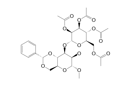 METHYL-3-O-(2,3,4,6-TETRA-O-ACETYL-ALPHA-D-MANNOPYRANOSIDE)-4,6-O-BENZYLIDENE-ALPHA-D-MANNOPYRANOSIDE