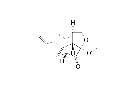 (1S*,3R*,6R*,7S*,10R*)-8-Allyl-3-methoxy-10-methyl-4-oxa-tricyclo[4.3.1.0(3,7)]dec-8-en-2-one