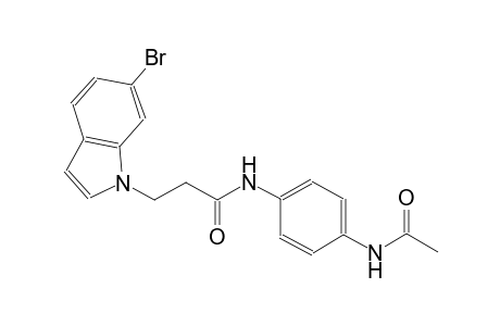 1H-indole-1-propanamide, N-[4-(acetylamino)phenyl]-6-bromo-