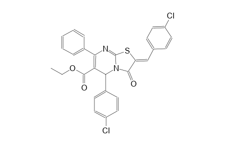ethyl (2Z)-2-(4-chlorobenzylidene)-5-(4-chlorophenyl)-3-oxo-7-phenyl-2,3-dihydro-5H-[1,3]thiazolo[3,2-a]pyrimidine-6-carboxylate