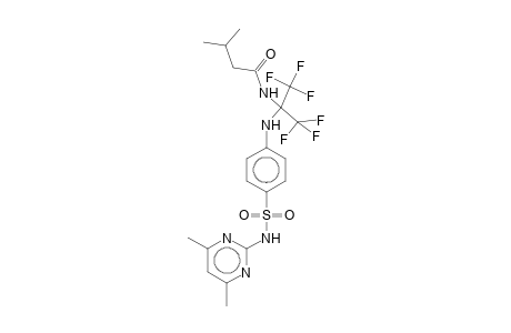 N-(4,6-Dimethyl-2-pyrimidinyl)-4-[2,2,2-trifluoro-1-isovaleramido-1-(trifluoromethyl)ethylamino]benzenesulfonamide