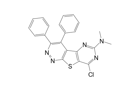 8-Chloro-6-dimethylamino-3,4-diphenylpyrimido[4',5' : 4,5]thieno[2,3-c]pyridazine