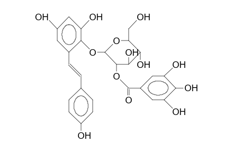2,3,5,4'-Tetrahydroxy-stilbene-2-O-(2''-O-galloyl)-glucopyranoside