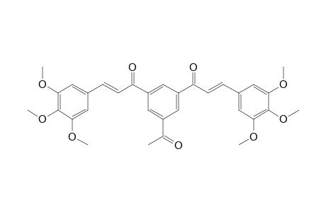 (E)-1-[3-acetyl-5-[(E)-3-(3,4,5-trimethoxyphenyl)acryloyl]phenyl]-3-(3,4,5-trimethoxyphenyl)prop-2-en-1-one