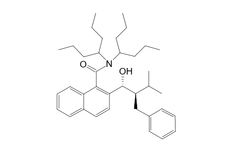 (Ra*,1'R*,2'R*)-N,N'-Bis(4-heptyl)-2-(1'-hydroxy-3'-methyl-2'-(phenylmethyl)butyl)-1-naphthamide