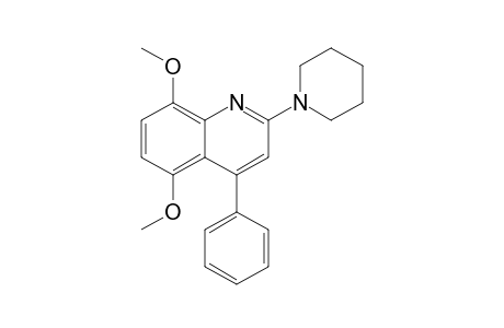 5,8-Dimethoxy-4-phenyl-2-(1-piperidinyl)quinoline